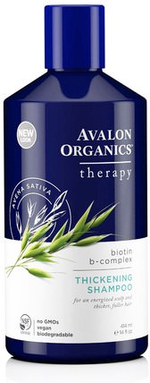 Thickening Shampoo, Biotin B-Complex Therapy, 14 fl oz (414 ml) by Avalon Organics, 健康 HK 香港
