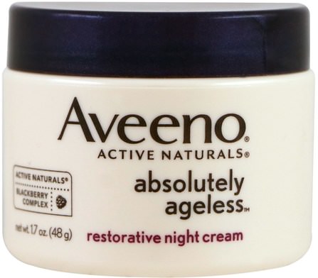 Absolutely Ageless, Restorative Night Cream, 1.7 oz (48 g) by Aveeno, 美容，面部護理，皮膚 HK 香港