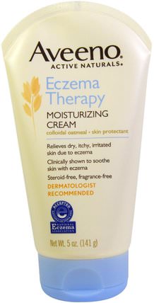 Active Naturals, Eczema Therapy, Moisturizing Cream, Fragrance Free, 5 oz (141 g) by Aveeno, 洗澡，美容，潤膚露，嬰兒潤膚露 HK 香港