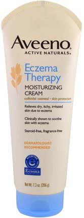 Active Naturals, Eczema Therapy, Moisturizing Cream, Fragrance-Free, 7.3 oz (207 g) by Aveeno, 身體，濕疹治療 HK 香港