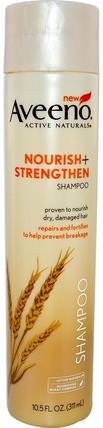 Active Naturals, Nourish + Strengthen Shampoo, 10.5 fl oz (311 ml) by Aveeno, 洗澡，美容，頭髮，頭皮，洗髮水，護髮素 HK 香港