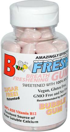 Bubble Gum, 50 Pieces by B-Fresh Breath Freshening Gum, 洗澡，美容，口腔牙齒護理，牙齦薄荷糖，口香糖，木糖醇口香糖糖果 HK 香港