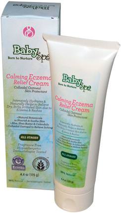 Calming Eczema Relief Cream, Fragrance Free, 4.4 oz (125 g) by BabySpa, 沐浴，美容，潤膚露，嬰兒潤膚露，兒童健康，嬰兒及兒童產品 HK 香港