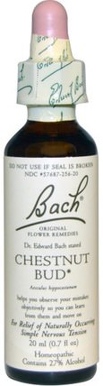 Original Flower Remedies, Chestnut Bud, 0.7 fl oz (20 ml) by Bach, 補品，順勢療法，七葉樹 HK 香港