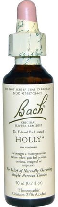 Original Flower Remedies, Holly, 0.7 fl oz (20 ml) by Bach, 健康 HK 香港
