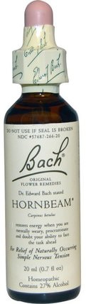 Original Flower Remedies, Hornbeam, 0.7 fl oz (20 ml) by Bach, 健康 HK 香港