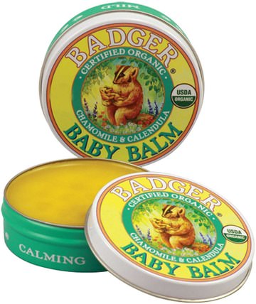 Baby Balm, Chamomile & Calendula.75 oz (21 g) by Badger Company, 兒童健康，尿布，尿布霜，健康，皮膚護理 HK 香港