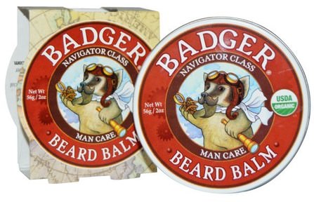 Navigator Class Man Care, Beard Balm, 2 oz (56 g) by Badger Company, 洗澡，美容，男士個人護理 HK 香港