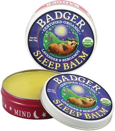 Sleep Balm, Lavender & Bergamot, 2 oz (56 g) by Badger Company, 健康，睡眠支持 HK 香港
