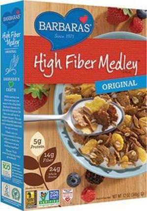 High Fiber Medley Cereal, Original, 12 oz (340 g) by Barbaras Bakery, 食品，食品，穀物，全麥穀物，補品，纖維 HK 香港