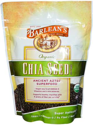 Organic Chia Seed Supplement, 12 oz (340 g) by Barleans, 補充劑，efa omega 3 6 9（epa dha），正大種子，barleans chia種子補充劑 HK 香港