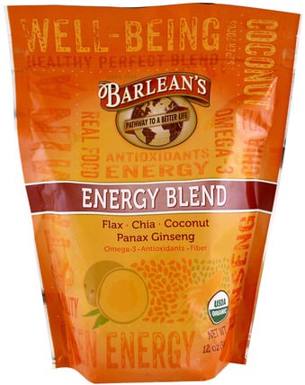 Organic Energy Blend, 12 oz (340 g) by Barleans, 補品，水果提取物，超級水果，抗氧化劑，抗氧化劑 HK 香港