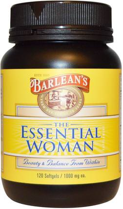 The Essential Woman, 1000 mg, 120 Softgels by Barleans, 健康，女性 HK 香港