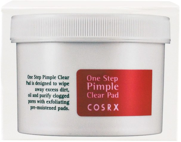 沐浴，美容，粉刺外用產品 - Cosrx, One Step Pimple Clear Pad, 70 Pads, (135 ml)