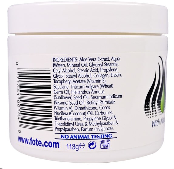 沐浴，美容，蘆薈乳液乳液凝膠 - Fruit of the Earth, Aloe Vera Skin Care Cream, 4 oz (113 g)