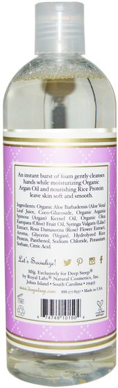 洗澡，美容，摩洛哥浴 - Deep Steep, Argan Oil Foaming Hand Wash Refill, Lilac Blossom, 16 fl oz (474 ml)