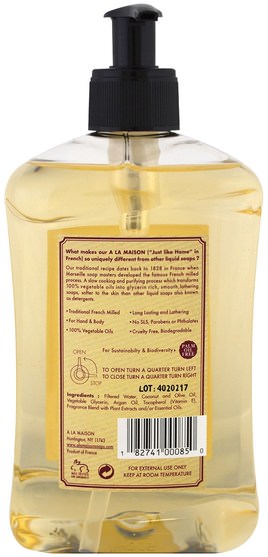洗澡，美容，摩洛哥堅果浴，肥皂 - A La Maison de Provence, Hand & Body Soap, Thousand Flowers, 16.9 fl oz (500 ml)