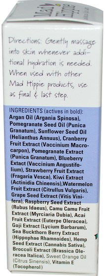 洗澡，美容，堅果面部護理，維生素c - Mad Hippie Skin Care Products, Antioxidant Facial Oil, 1.02 fl oz (30 ml)