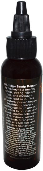 洗澡，美容，摩洛哥堅果洗髮水 - Emtage Beauty, SILKtage Scalp Repair, Pre-Wash Healing Oil Treatment, 2.0 fl oz (60 ml)
