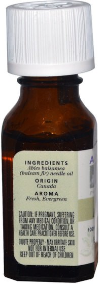 沐浴，美容，香薰精油 - Aura Cacia, 100% Pure Essential Oil, Balsam Fir Needle, Elevating.5 fl oz (15 ml)