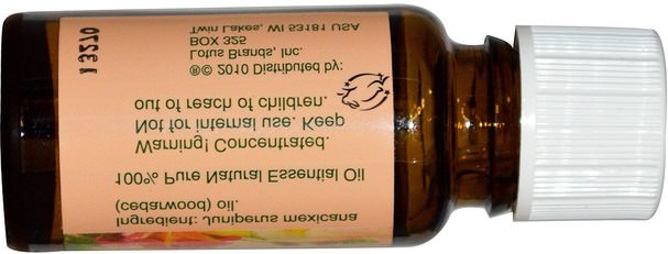 沐浴，美容，香薰精油，雪松油 - Natures Alchemy, Cedarwood, Essential Oil.5 oz (15 ml)