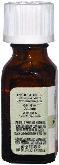 沐浴，美容，香薰精油，乳香油 - Aura Cacia, 100% Pure Essential Oil, Frankincense, Meditative.5 fl oz (15 ml)