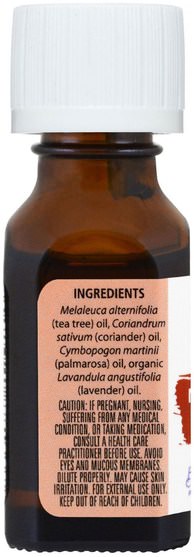 沐浴，美容，香薰精油，化妝，指甲護理 - Aura Cacia, Nail Care, Essential Oil Blend, Nurture.5 fl oz (15 ml)