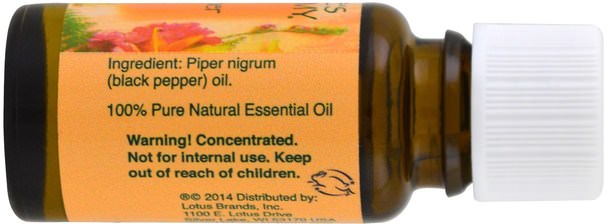沐浴，美容，香薰精油 - Natures Alchemy, Black Pepper, Essential Oil.5 oz (15 ml)