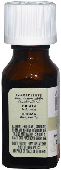 沐浴，美容，香薰精油，廣藿香油 - Aura Cacia, 100% Pure Essential Oil, Patchouli.5 fl oz (15 ml)