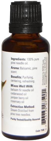 沐浴，美容，香薰精油，松針油 - Now Foods, Essential Oils, Pine Needle, 1 fl oz (30 ml)