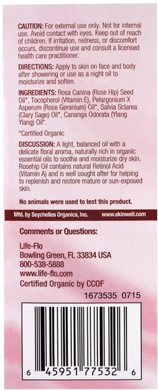 沐浴，美容，香薰精油，玫瑰果籽油，健康，皮膚，身體護理油 - Life Flo Health, Rosehip Seed Rejuvenation Oil with Revitalizing Floral, 1 fl oz (30 ml)