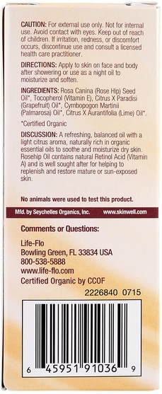 沐浴，美容，香薰精油，玫瑰果籽油，健康，皮膚，面部護理油 - Life Flo Health, Rosehip Seed Rejuvenation Oil, 1 fl oz (30 ml)