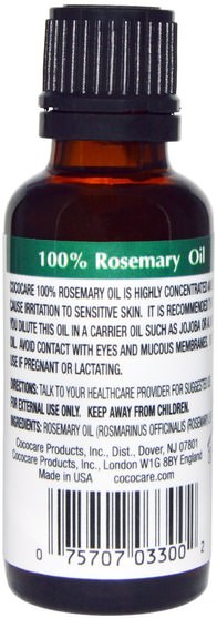 沐浴，美容，香薰精油，迷迭香精油 - Cococare, 100% Rosemary Oil, 1 fl oz (30 ml)