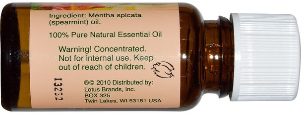 沐浴，美容，香薰精油，留蘭香油 - Natures Alchemy, Spearmint, Essential Oil.5 oz (15 ml)