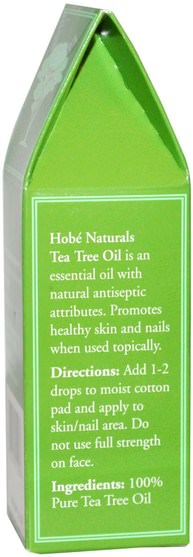 沐浴，美容，香薰精油，茶樹精油 - Hobe Labs, Tea Tree Oil, 2 fl oz (59 ml)