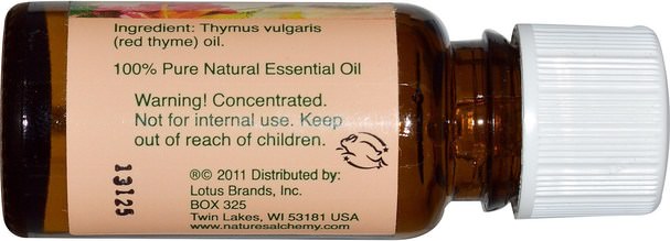 沐浴，美容，香薰精油，百里香油 - Natures Alchemy, Red Thyme, Essential Oil.5 oz (15 ml)