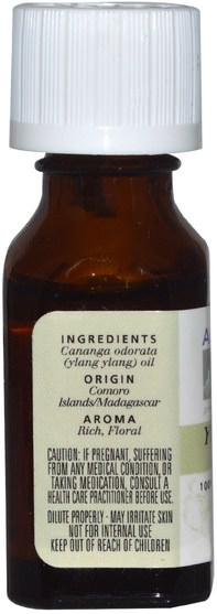 沐浴，美容，香薰精油，依蘭依蘭油 - Aura Cacia, 100% Pure Essential Oil, Ylang Ylang Extra.5 fl oz (15 ml)