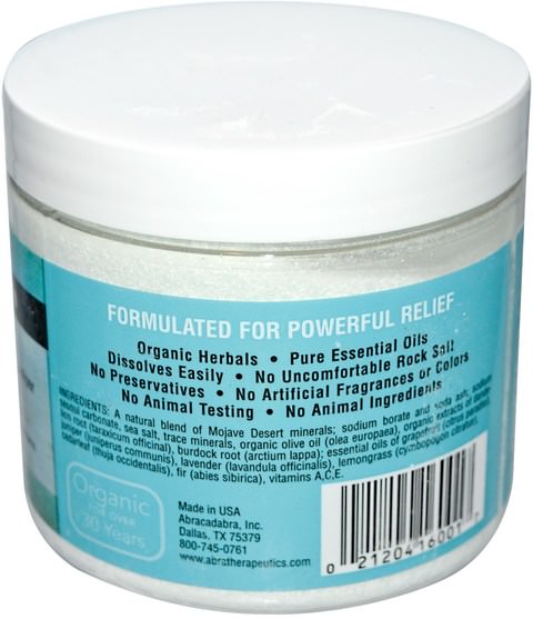 洗澡，美容，浴鹽 - Abra Therapeutics, Cellular Detox Bath, Grapefruit & Juniper, 17 oz (482 g)