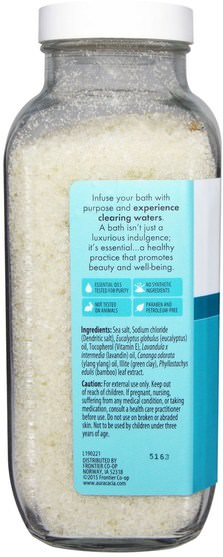 洗澡，美容，浴鹽 - Aura Cacia, Body Soak, Clear, 18.5 oz (524 g)