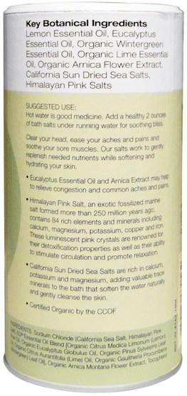 洗澡，美容，浴鹽 - EO Products, Be Well Bath Salt & Soak, Eucalyptus & Arnica, 22 oz (623.7 g)