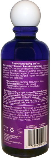 洗澡，美容，浴鹽 - Queen Helene, Batherapy Natural Mineral Bath Liquid, Lavender Aromatherapy, 16 fl oz (473 ml)