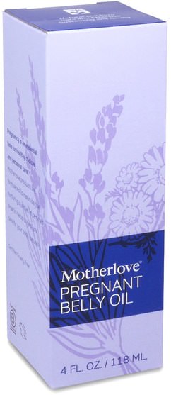 洗澡，美容，身體護理，健康，皮膚 - Motherlove, Pregnant Belly Oil, 4 oz (118 ml)