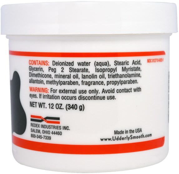 洗澡，美容，潤膚露，身體護理 - Udderly Smooth, Body Cream, Original Formula, 12 oz (340 g)