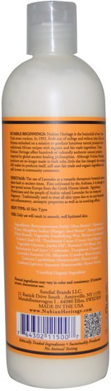 洗澡，美容，潤膚露 - Nubian Heritage, Lotion, Lavender & Wildflowers, 13 fl oz (384 ml)