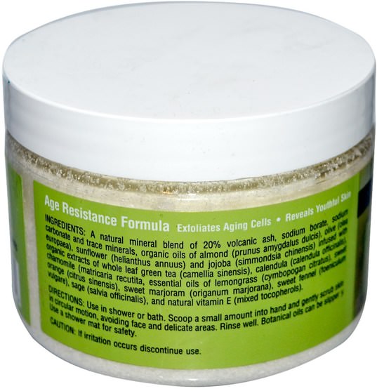 洗澡，美容，身體磨砂 - Abra Therapeutics, Green Tea Body Scrub, Green Tea & Lemongrass, 10 oz (283 g)