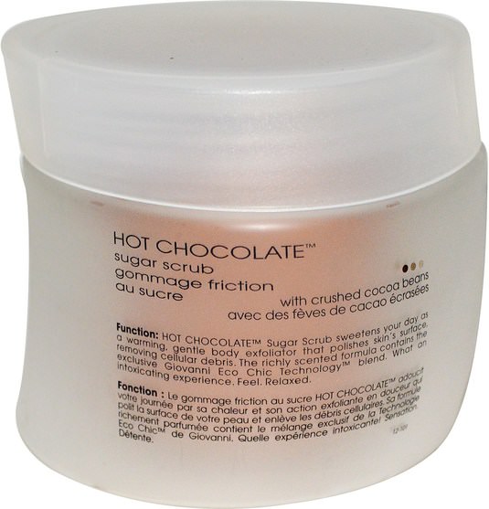 洗澡，美容，身體磨砂 - Giovanni, Hot Chocolate, Sugar Scrub, 9 oz (260 g)
