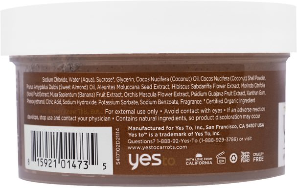 洗澡，美容，身體磨砂 - Yes to, Hydrate & Restore, Polishing Body Scrub, Coconut, 10 oz (280 g)