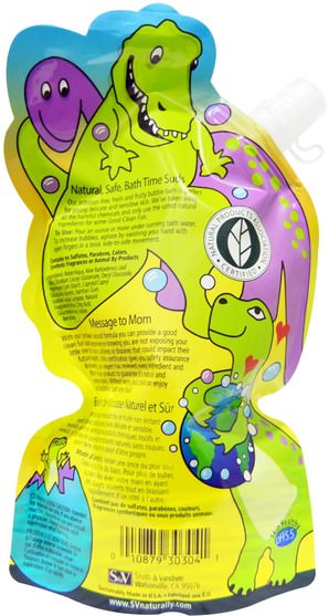 洗澡，美容，泡泡浴 - Smith & Vandiver, Dino-Bubbles, Jungle Grape, 12.5 fl oz (370 ml)