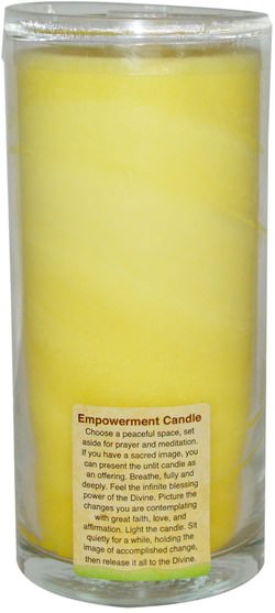 洗澡，美容，蠟燭 - Aloha Bay, Chakra Energy Candle, Protection, Yellow, 11 oz, 1 Candle