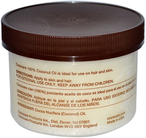沐浴，美容，椰子油皮 - Cococare, 100% Coconut Oil, 7 oz (198 g)